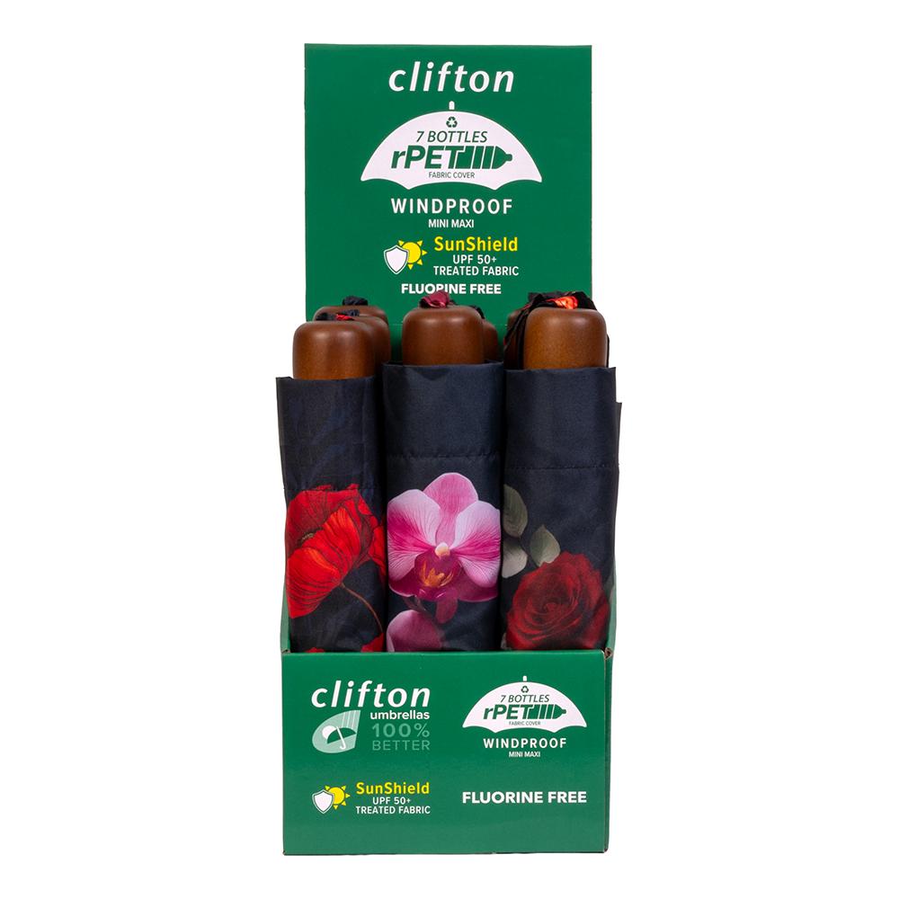 Clifton rPET Deluxe Mini Maxi Florals; CDU of 12