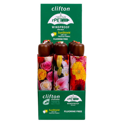 Clifton rPET Deluxe Mini Maxi All Flowers; CDU of 12