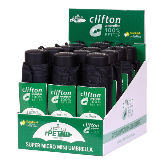 Clifton UPF50+ Super Micro Mini Black; CDU of 12